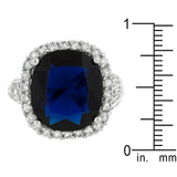 Deep Blue Sapphire Engagement Ring - Flyclothing LLC