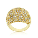 Goldeneye Clear Cubic Zirconia Cocktail Ring - Flyclothing LLC