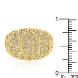 Goldeneye Clear Cubic Zirconia Cocktail Ring - Flyclothing LLC