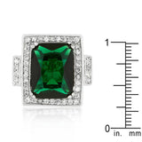 Emerald Green Classic Cocktail Ring - Flyclothing LLC