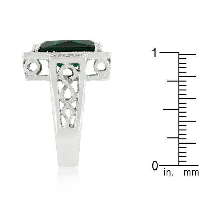 Emerald Green Classic Cocktail Ring - Flyclothing LLC