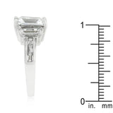 Emerald Cut Triplet Engagement Ring - Flyclothing LLC