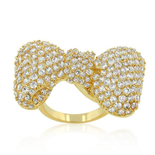 Bow Tie Cubic Zirconia Ring - Flyclothing LLC