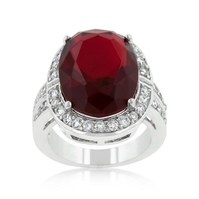 Ruby Red Cocktail Ring - Flyclothing LLC