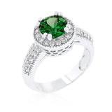 Emerald Halo Engagement Ring - Flyclothing LLC