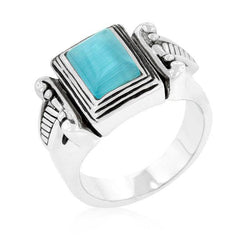 Blue Cats Eye Vintage Ring - Flyclothing LLC