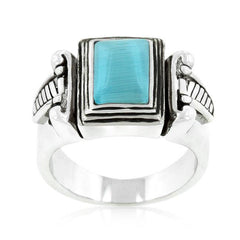 Blue Cats Eye Vintage Ring - Flyclothing LLC