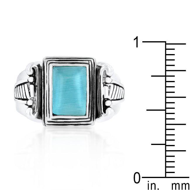 Blue Cats Eye Vintage Ring - JGI