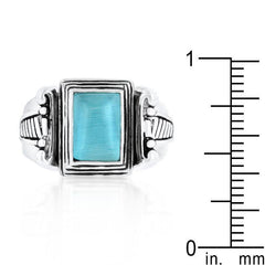 Blue Cats Eye Vintage Ring - JGI