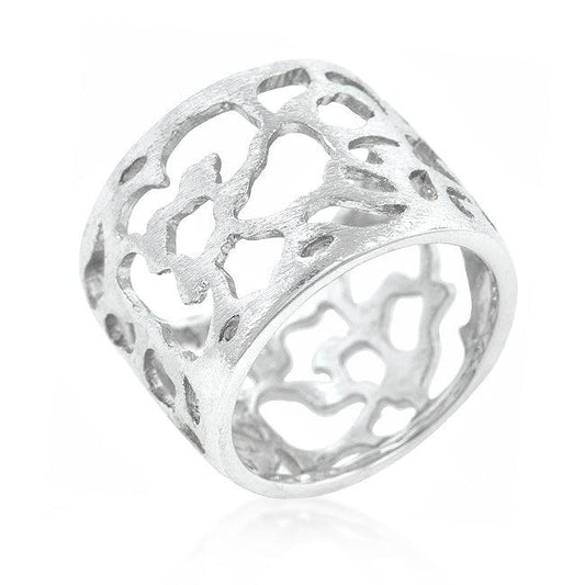 Filigree Matte Rhodium Ring - Flyclothing LLC