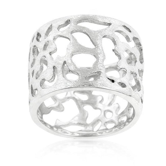 Filigree Matte Rhodium Ring - Flyclothing LLC