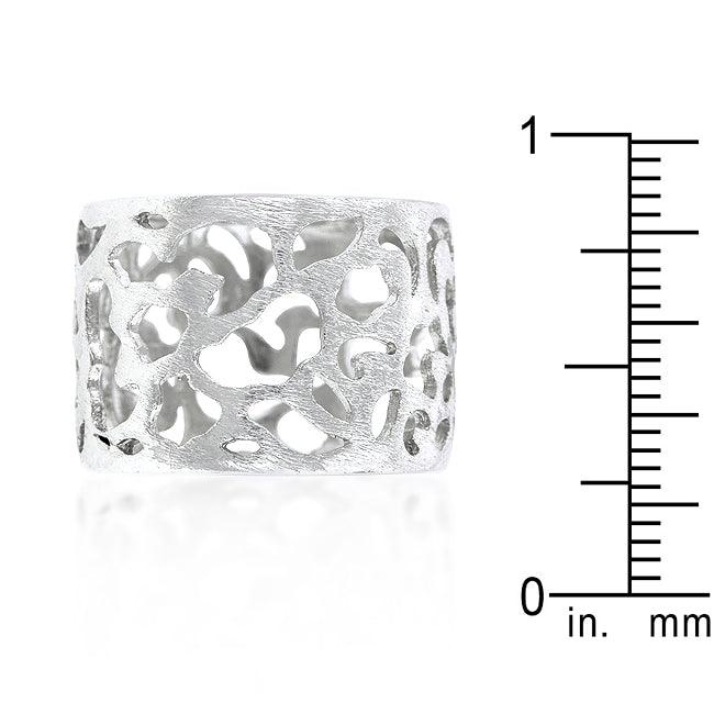 Filigree Matte Rhodium Ring - Flyclothing LLC