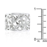 Filigree Matte Rhodium Ring - Flyclothing LLC