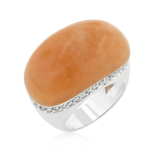 Carnelian Simulated Cocktail Ring - Flyclothing LLC