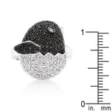 Black and White Cubic Zirconia Baby Chick Ring - Flyclothing LLC