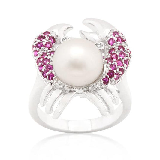 Pearl Crab Cubic Zirconia Ring - Flyclothing LLC