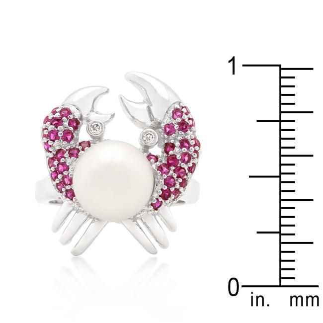 Pearl Crab Cubic Zirconia Ring - Flyclothing LLC