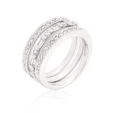 Simple Cubic Zirconia Ring Set - Flyclothing LLC