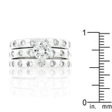 Bezel Set Engagement Ring Set - Flyclothing LLC