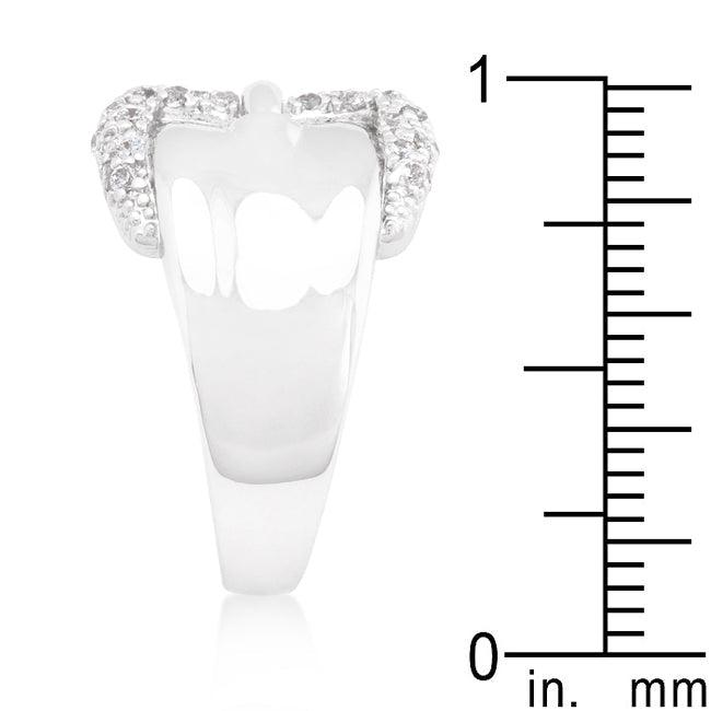 Simple Cubic Zirconia Belt Ring - Flyclothing LLC