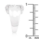 Simple Cubic Zirconia Belt Ring - Flyclothing LLC