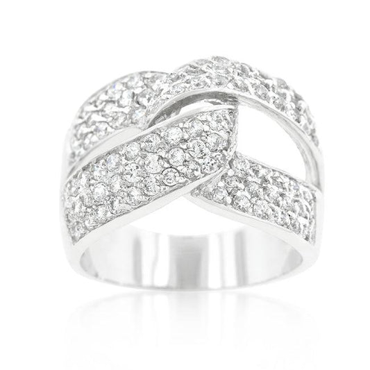 Cubic Zirconia Knot Ring - Flyclothing LLC