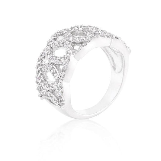 Cubic Zirconia Circular Ring - Flyclothing LLC