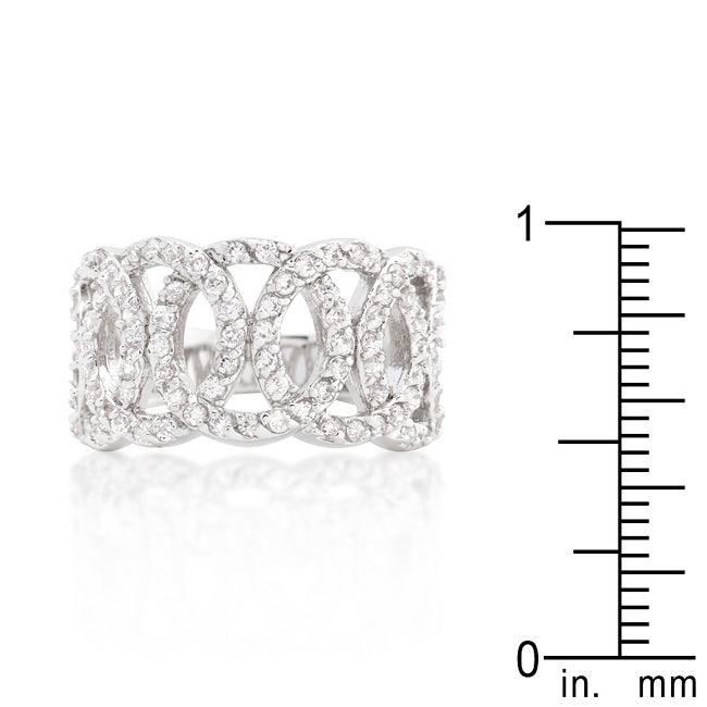 Cubic Zirconia Circular Ring - Flyclothing LLC