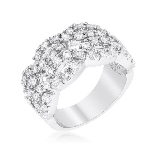 Braided CZ Cocktail Ring - Flyclothing LLC