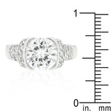 Tension Set Cubic Zirconia Engagement Ring - Flyclothing LLC