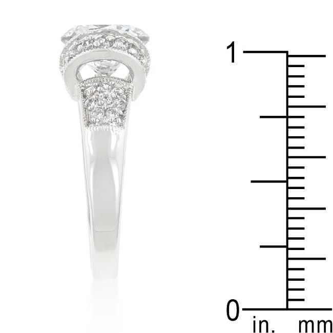 Tension Set Cubic Zirconia Engagement Ring - Flyclothing LLC