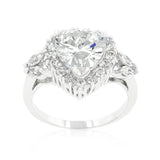 Heart Halo Engagement Ring - Flyclothing LLC