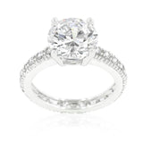 Micro-pave Cubic Zirconia Engagement Ring - Flyclothing LLC