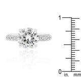 Micro-pave Cubic Zirconia Engagement Ring - Flyclothing LLC