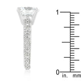 Micro-pave Cubic Zirconia Engagement Ring - Flyclothing LLC