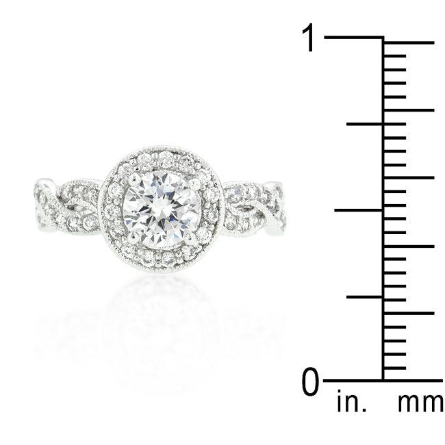 Round Cut Halo Engagement Ring - Flyclothing LLC