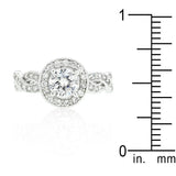 Round Cut Halo Engagement Ring - Flyclothing LLC