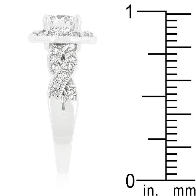 Round Cut Halo Engagement Ring - Flyclothing LLC