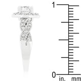 Round Cut Halo Engagement Ring - Flyclothing LLC