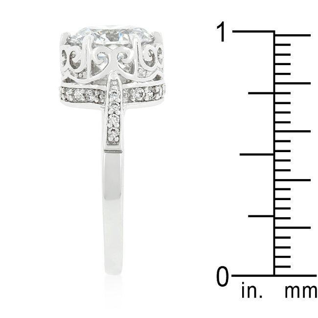 Royal Crest Filigree Cubic Zirconia Ring - Flyclothing LLC