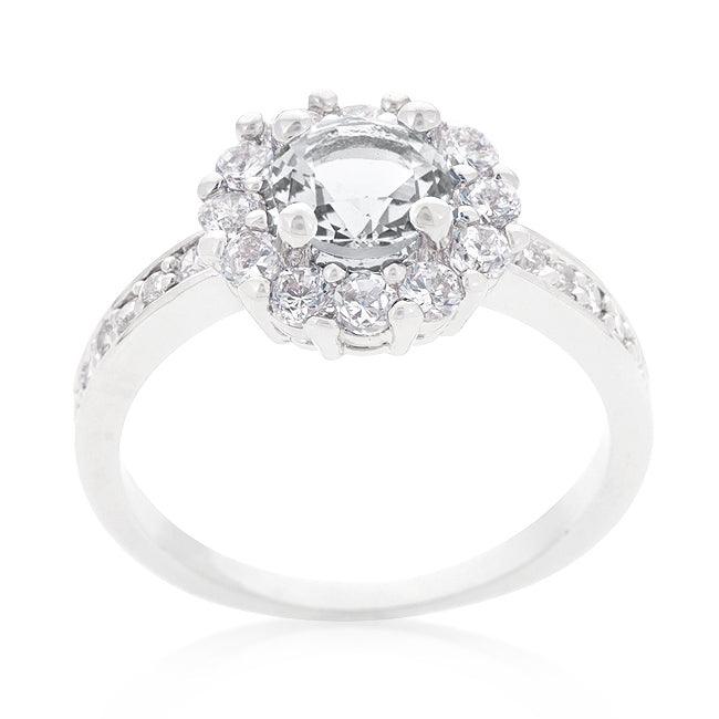 Bella Birthstone Engagement Ring in Clear - JGI