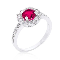 Bella Birthstone Engagement Ring in Pink - JGI