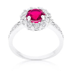 Bella Birthstone Engagement Ring in Pink - JGI