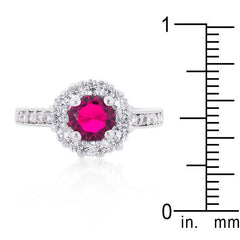 Bella Birthstone Engagement Ring in Pink - JGI