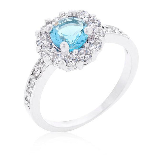 Bella Birthstone Engagement Ring in Blue - JGI