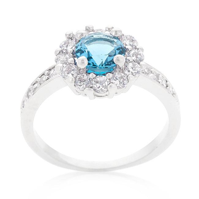 Bella Birthstone Engagement Ring in Blue - JGI