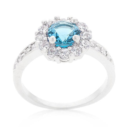 Bella Birthstone Engagement Ring in Blue - JGI