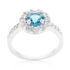 Bella Birthstone Engagement Ring in Blue - JGI