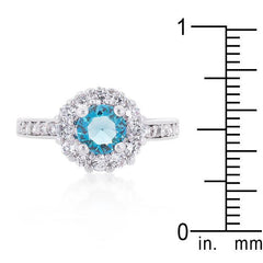 Bella Birthstone Engagement Ring in Blue - JGI