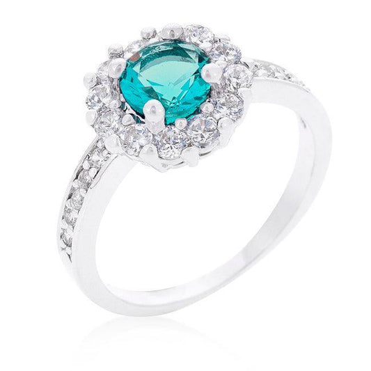 Bella Birthstone Engagement Ring in Blue - JGI